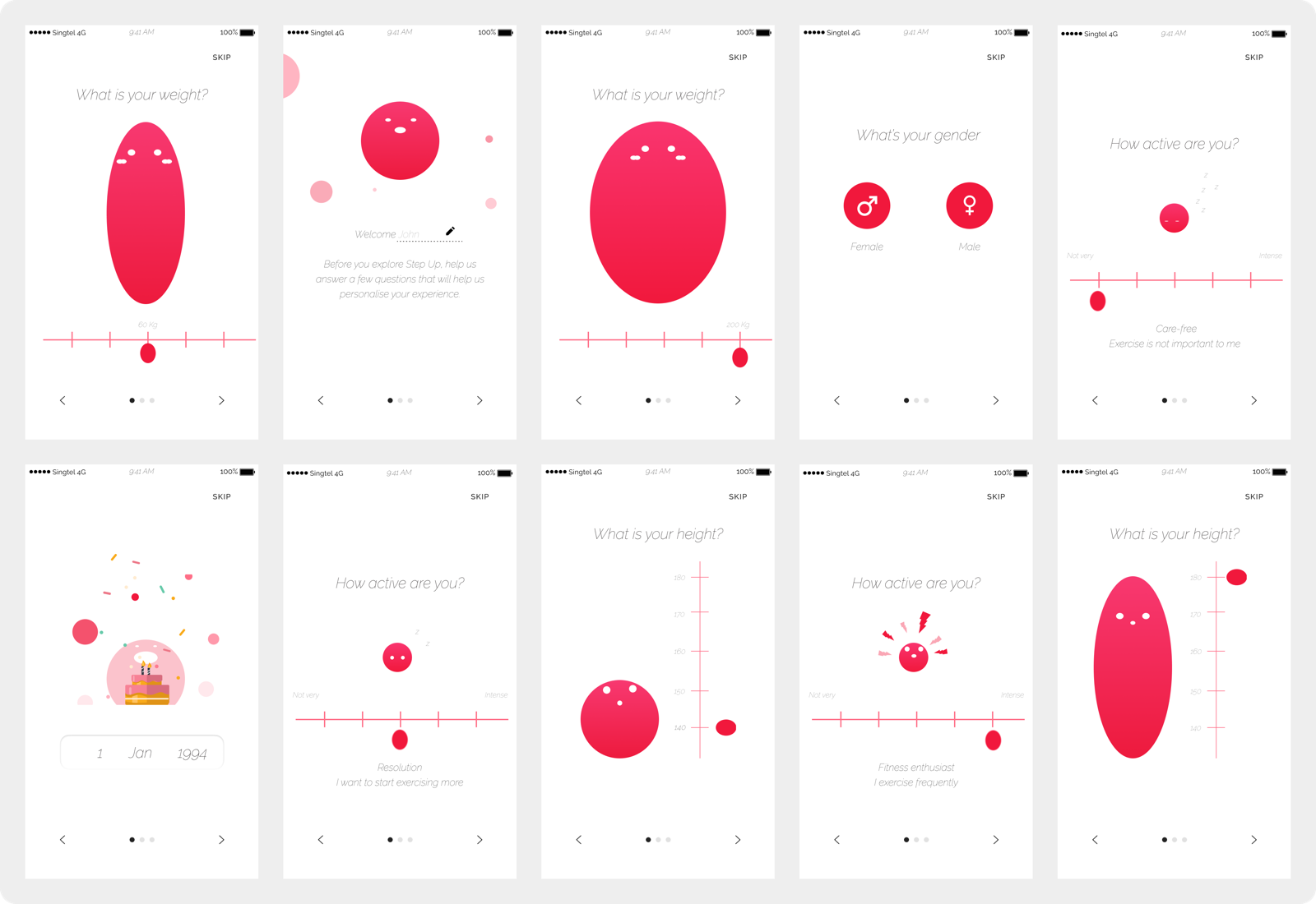 Sign-up concept 2 — brand and graphics focused