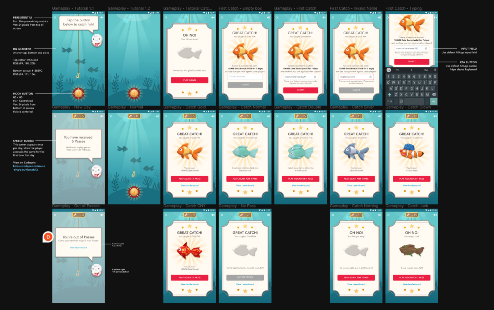 Final game visuals with hi!Buddy character illustrations by Darryl